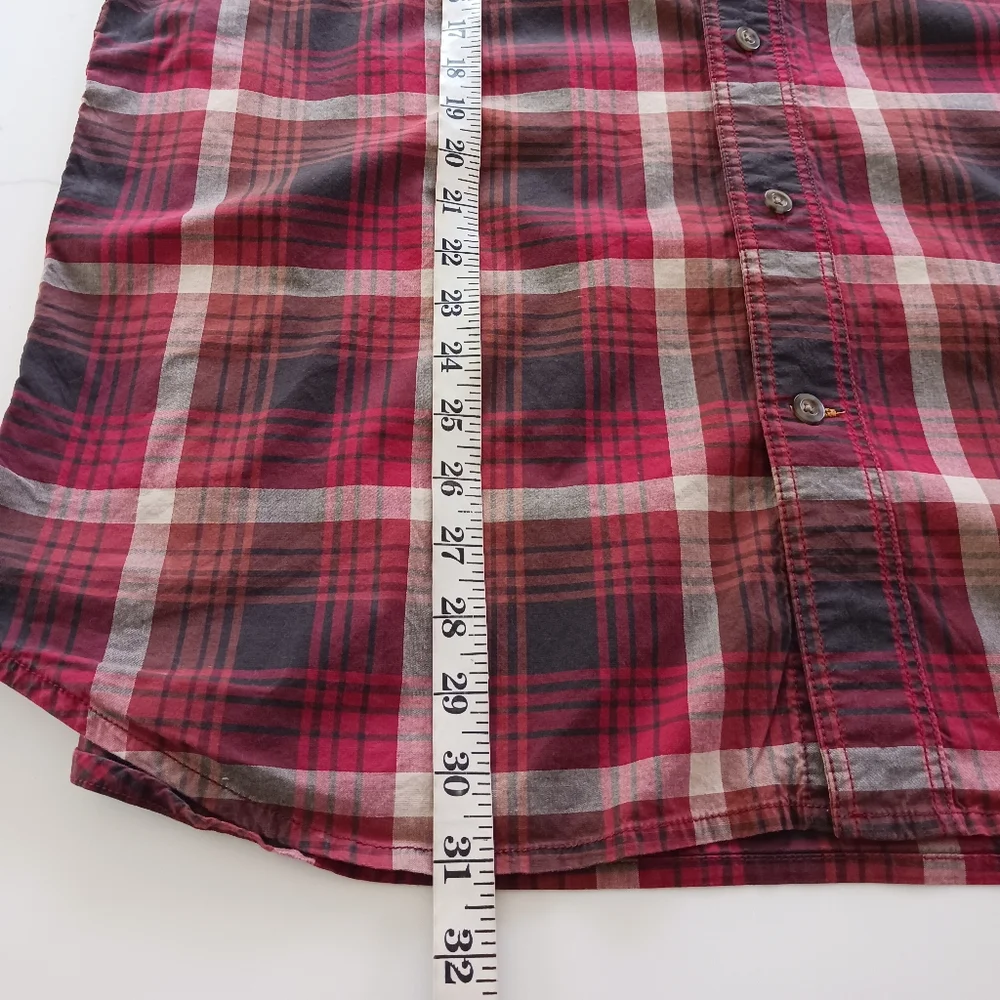 Carhartt Relaxed Fit Rugged Flex Red and Tan Plaid Shirt Mens XL - Picture 5 of 9
